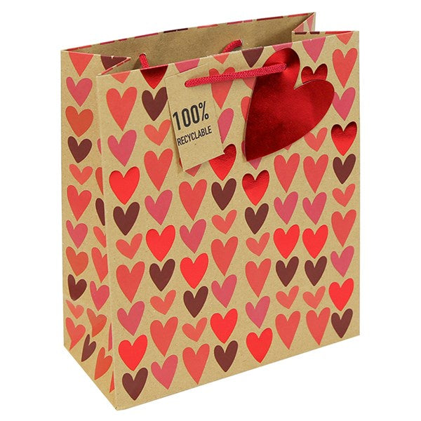 Kraft Hearts Medium Bag