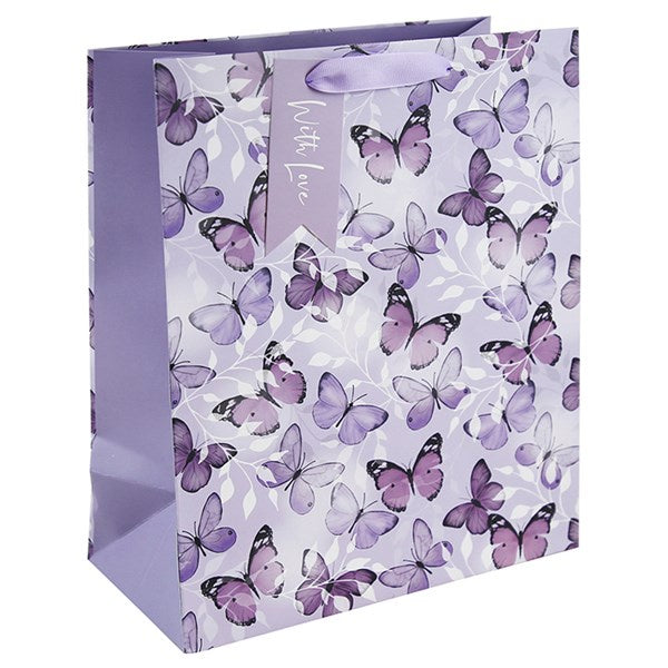 Butterfly Gift Bag Large Purple