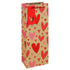 Kraft Hearts Bottle Gift Bag