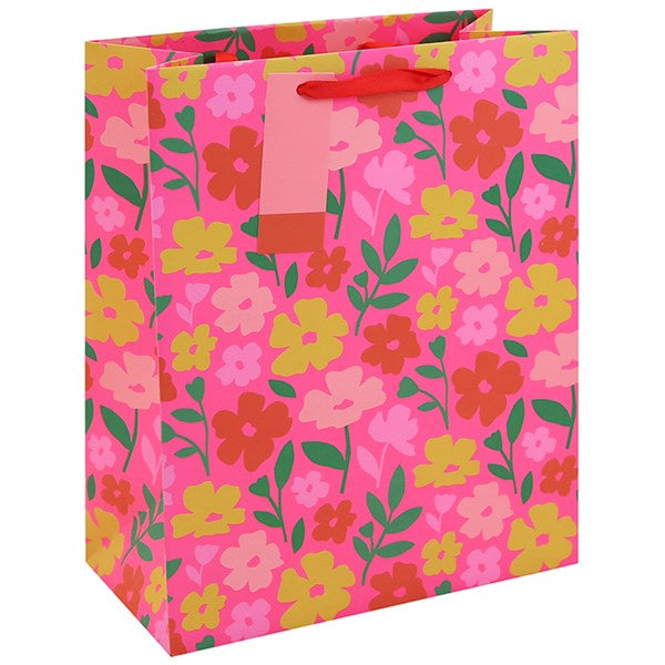 Neon Floral Gift Bag Large