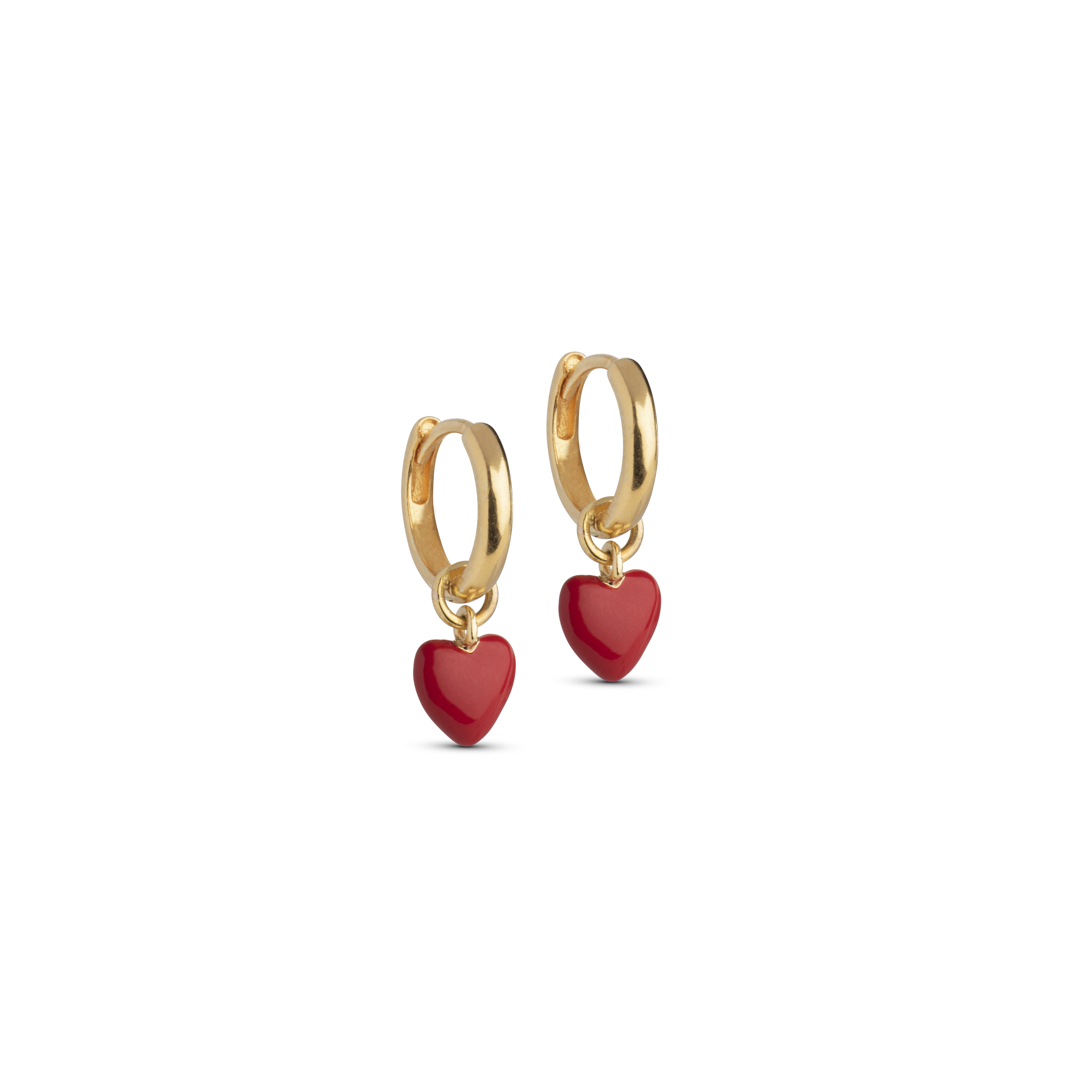 ENAMEL Copenhagen Red  Amore Hoop Earrings