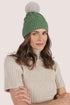 Powder Elise Bobble Hat - Sage/Cream