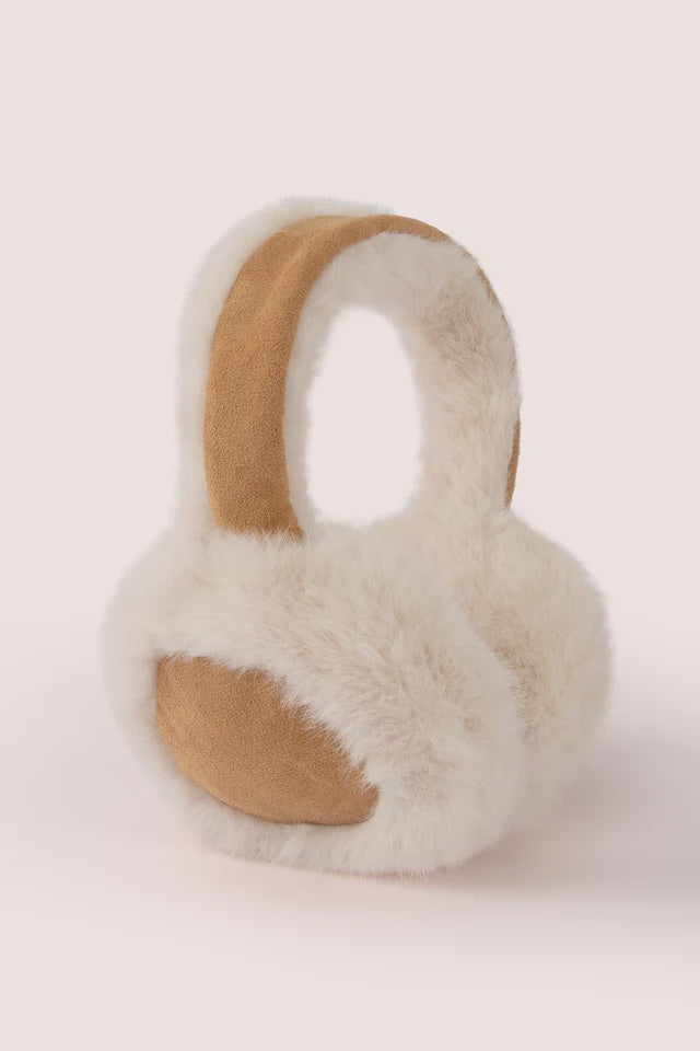 Powder Elsa Faux Fur Earmuffs - Cream