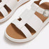 FitFlop F-Mode Leather Flatform Fisherman Sandals Urban White