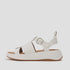 FitFlop F-Mode Leather Flatform Fisherman Sandals Urban White