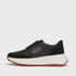 FitFlop F-Mode Leather/Suede Flatform Trainers Black