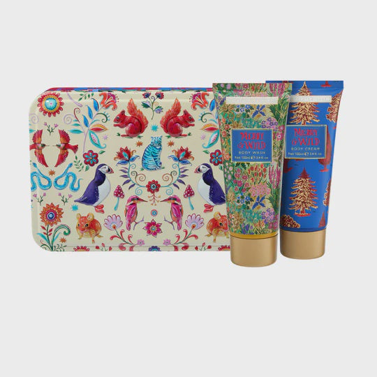 Merry And Wild Wildlife Story Tin (Body Wash 100ml & Body Cream 100ml)