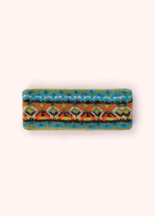 Powder Fair Isle Headband Teal Mix