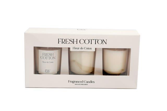Set of 3 Votives - Fresh Cotton