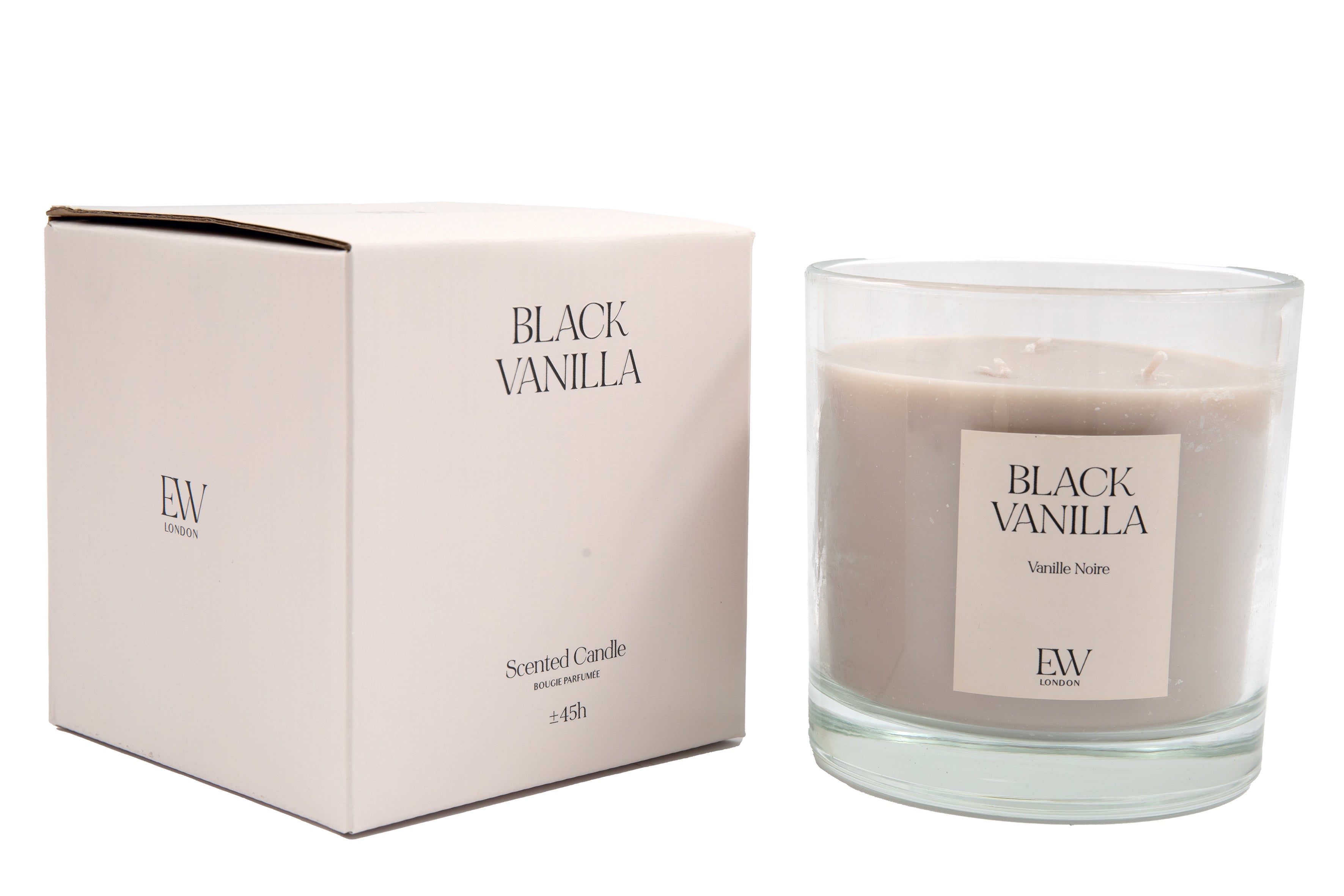3 Wick Glass Candle - Black Vanilla