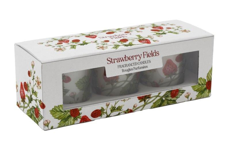 Set of 3 Strawberry Field Votives