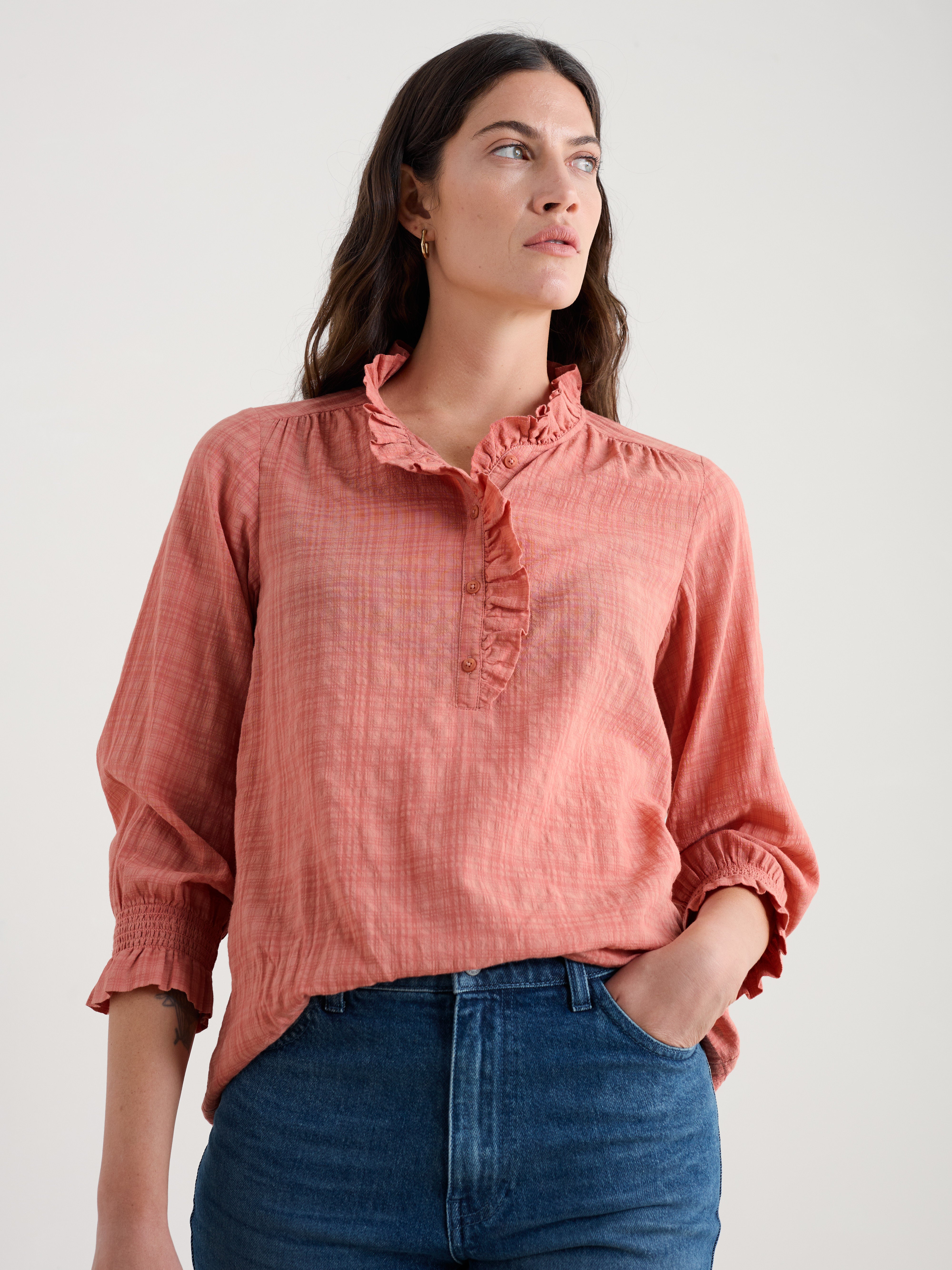 Seasalt Feather Star Top Dusty Rose