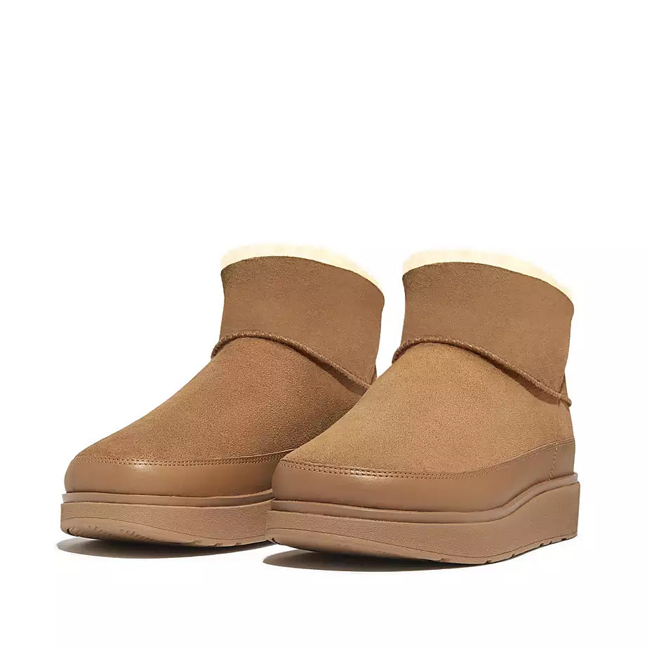 FitFlop Gen-FF Ultra-Mini Double-Faced Shearling Boots Desert Tan