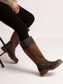 Lunar Joy Brown W/Proof Expanding Calf Long Boot