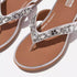 FitFlop Gracie Jewel-Deluxe Metallic-Leather Flip-Flops Silver