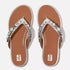 FitFlop Gracie Jewel-Deluxe Metallic-Leather Flip-Flops Silver