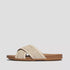 FitFlop Gracie Woven Cross Slides Deep Tan/Ivory