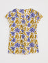 Seasalt Garden Gate Top II Leafy Floral Chalk Pear