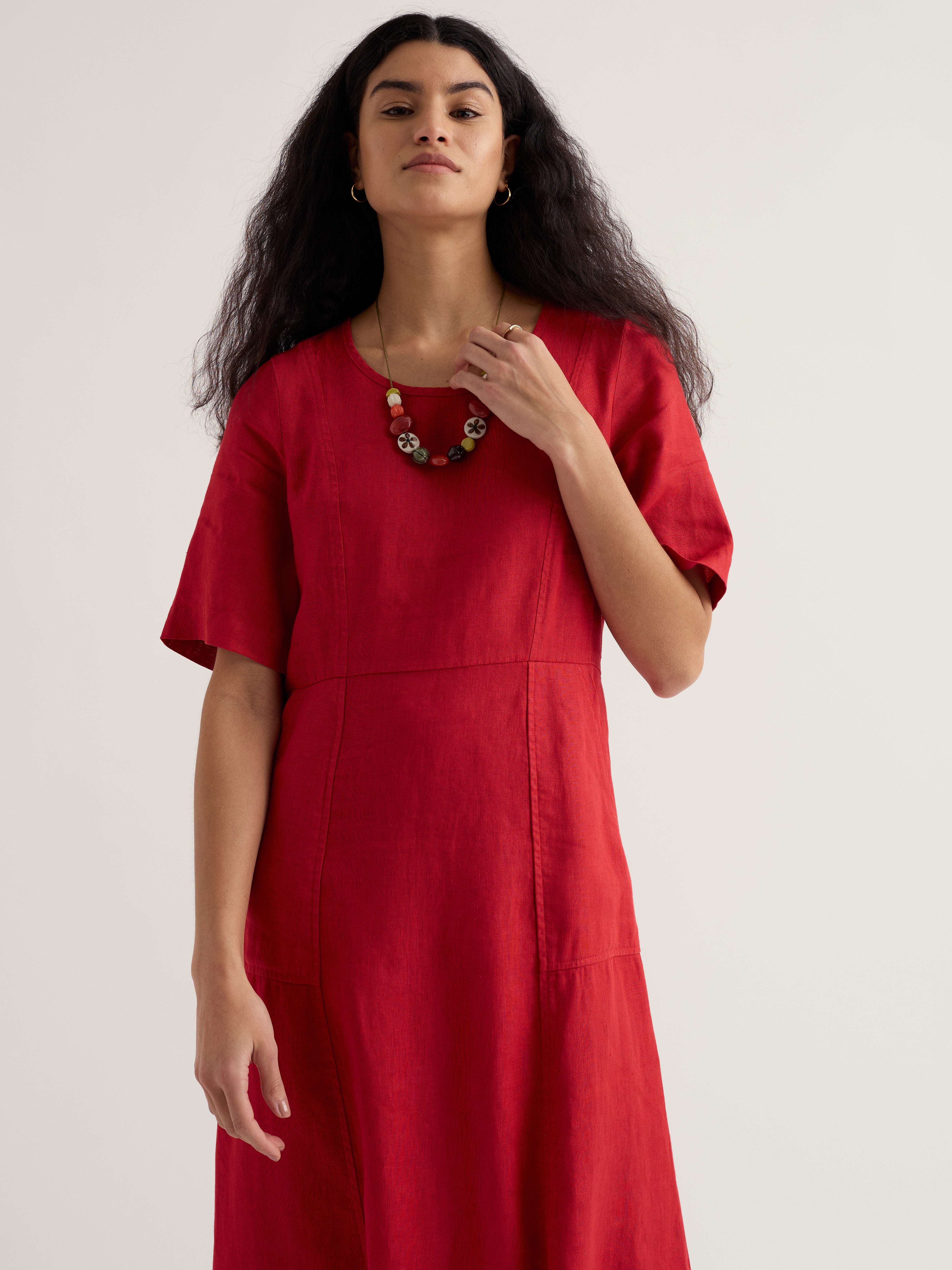 Seasalt Grass Wave Dress Boat Red