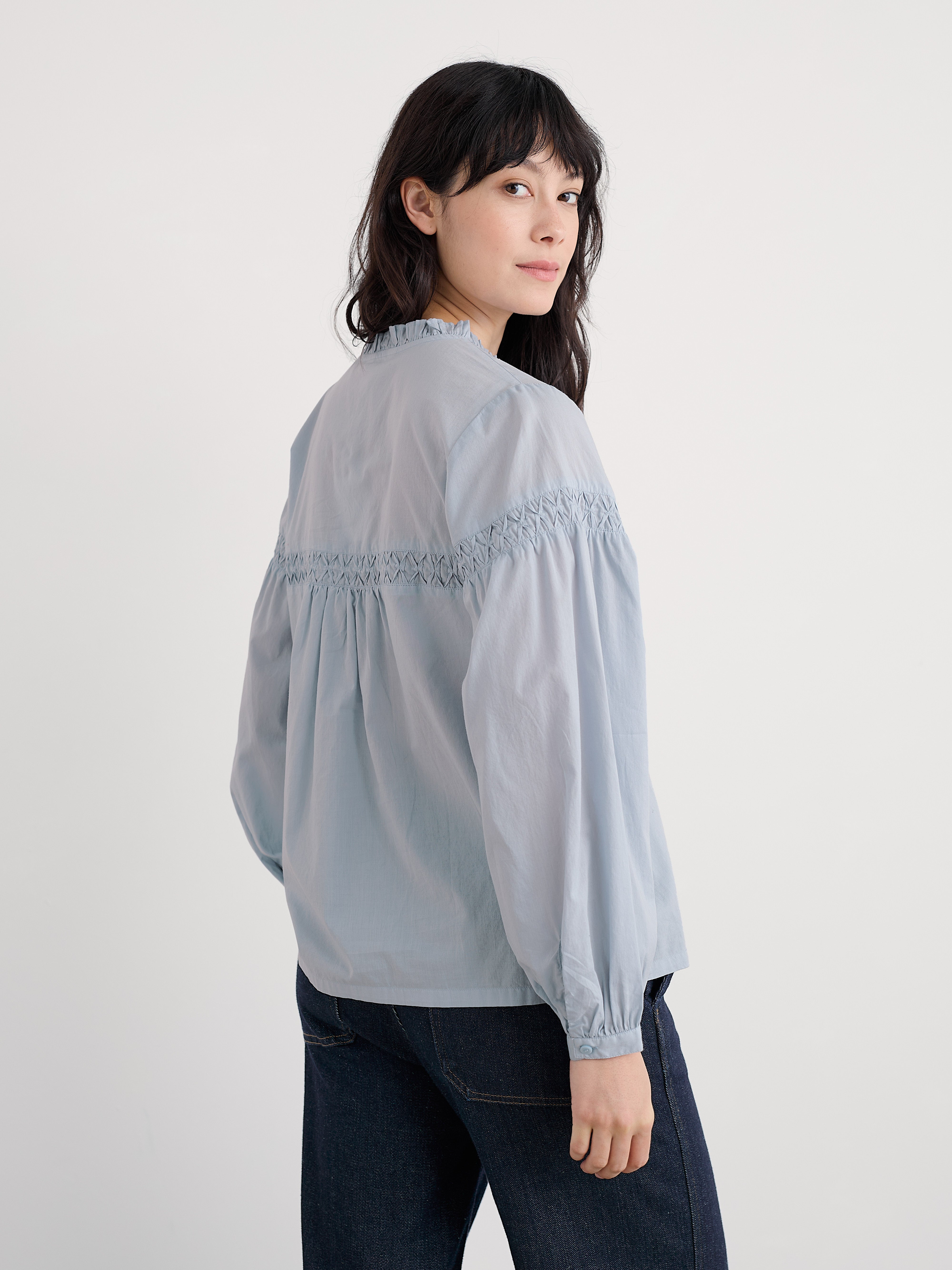 Seasalt Gwel Long Sleeve Top Blue Fog