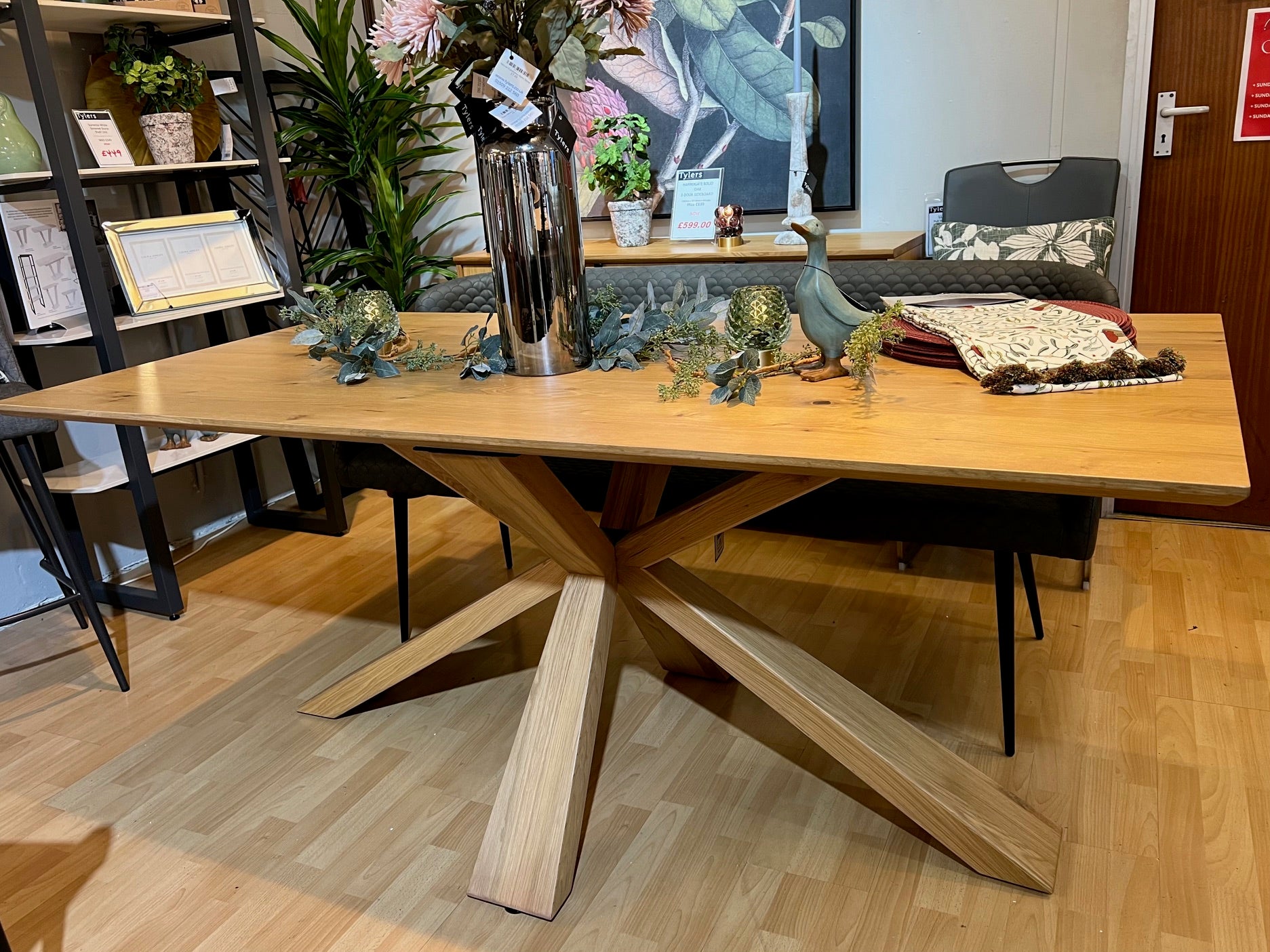 Harrogate Fixed Solid  Oak Table