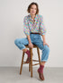 Seasalt Hope Cottage Blouse Spring Tulips Chalk