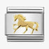 Nomination Gold Galloping Horse Charm