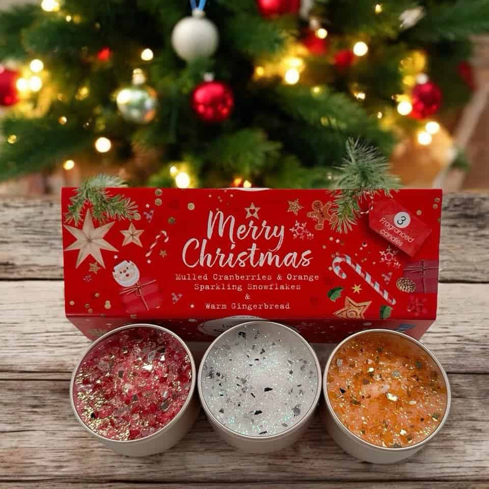 Merry Christmas  Seriously Scented Three Lites Candles