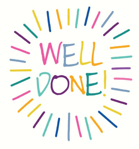 Well Done Congratulations By Lucilla Lavender