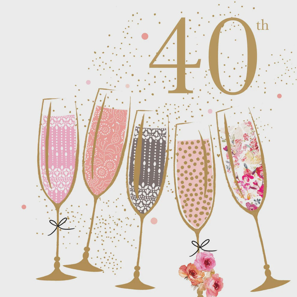 40th Champagne By Portfolio Cards