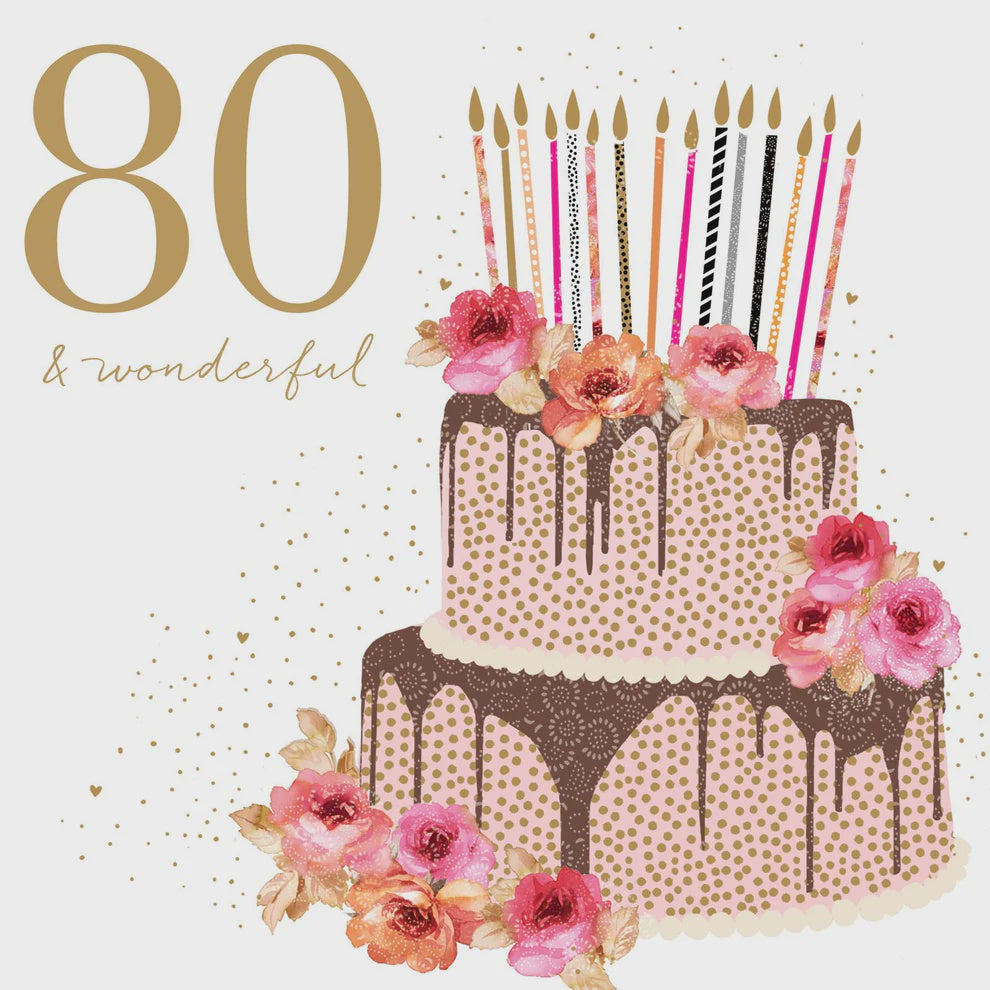 80th Cake By Portfolio Cards