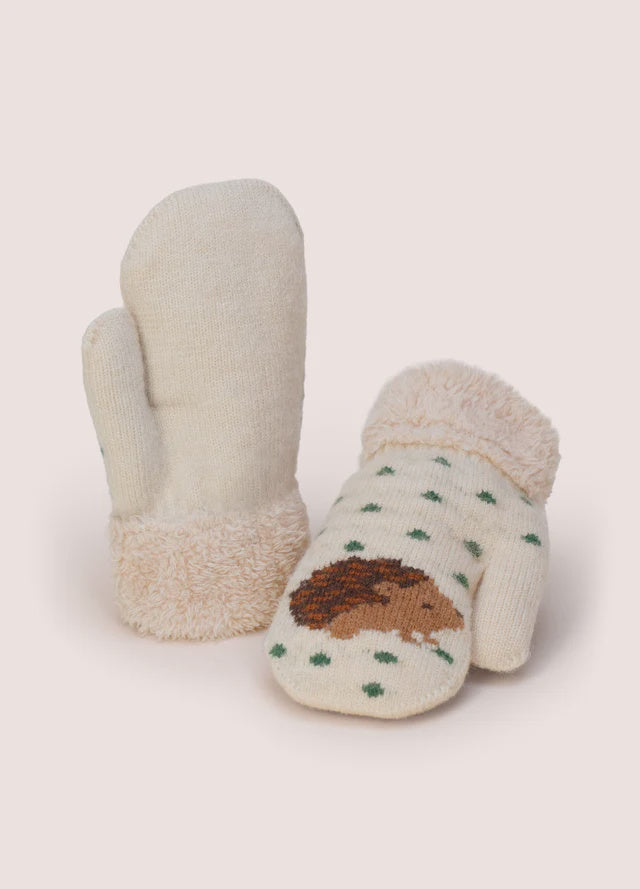 Powder Kid's Hedgehog Mittens Cream
