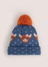 Powder Kids Highland Cow Hat Navy