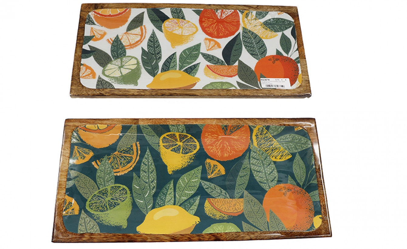 Citrus Zest Enamel Tray - Large