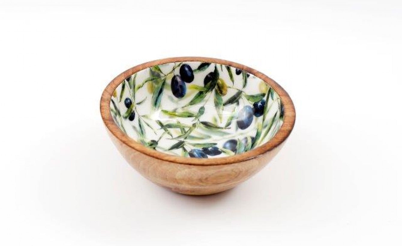17.5 cm Olive Enameled Bowl