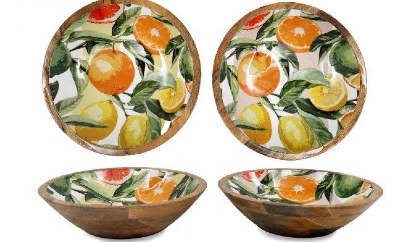30cm Citrus Enamel Bowl