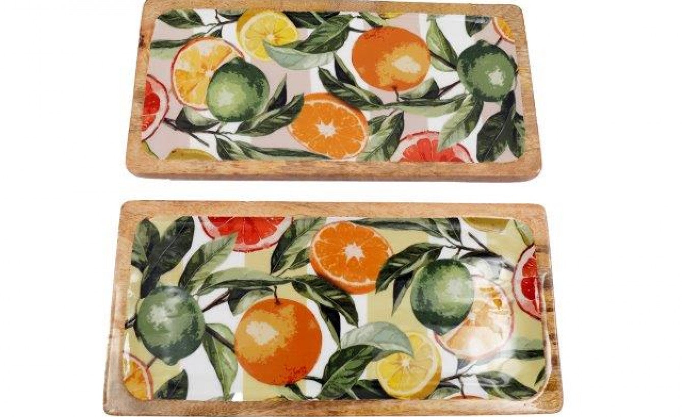 40 x 19 cm Citrus Enameled Platter