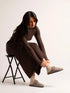 Lunar Ruthie Mink Mule Slipper