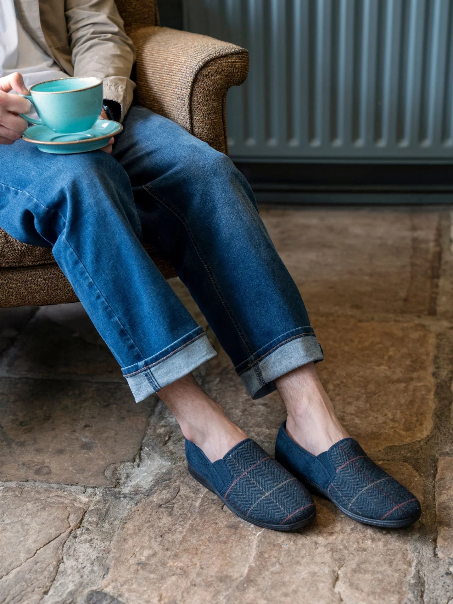 Lazy Dogz Harrison II Navy Slipper
