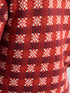 Seasalt Kensa Organic Cotton Checked Cardigan Circlet Deep Rust Chalk