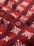 Seasalt Kensa Organic Cotton Checked Cardigan Circlet Deep Rust Chalk