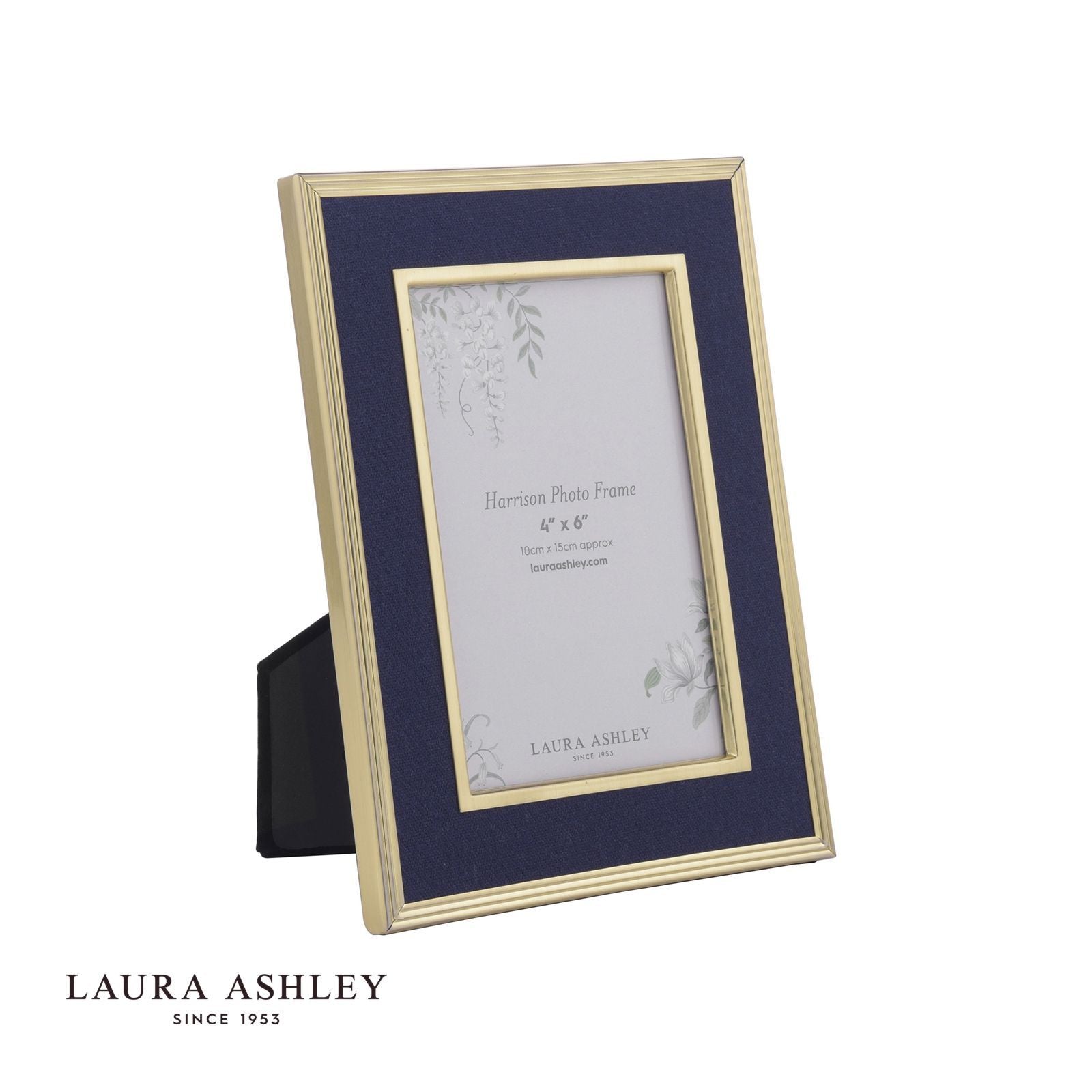 Laura Ashley 4 x 6" Photo frame Brass Midnight Seaspray