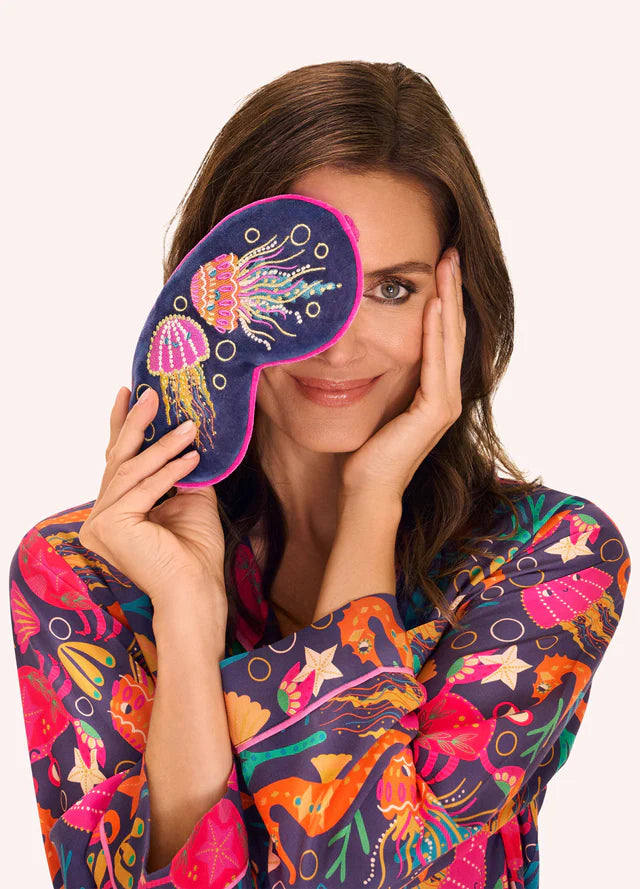 Powder Jolly Jellies Luxury Velvet Eye Mask - Navy