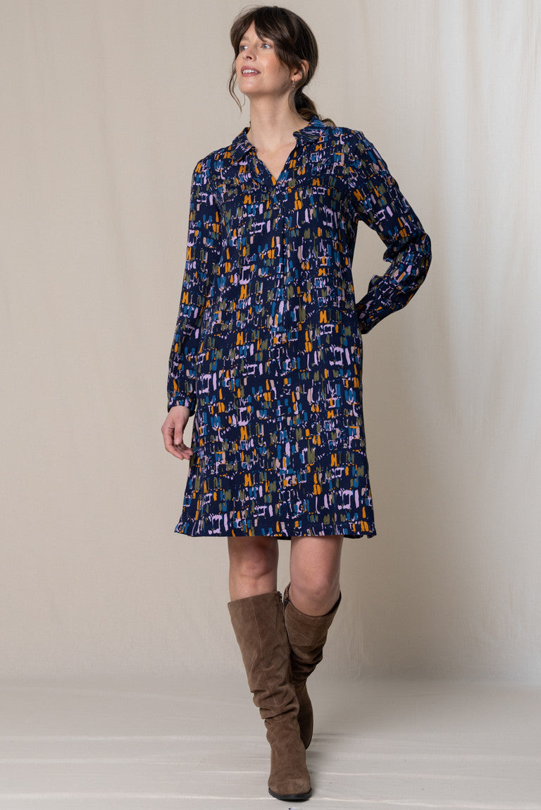 Lily & Me Winnie Dress Cobbles Navy