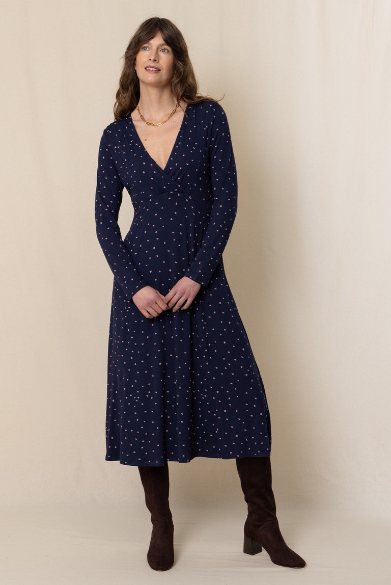 Lily & Me Rose Dress Paintbrush Navy