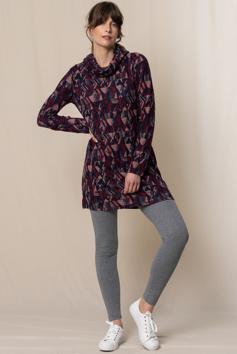 Lily & Me Winkleigh Tunic Etching Mulberry