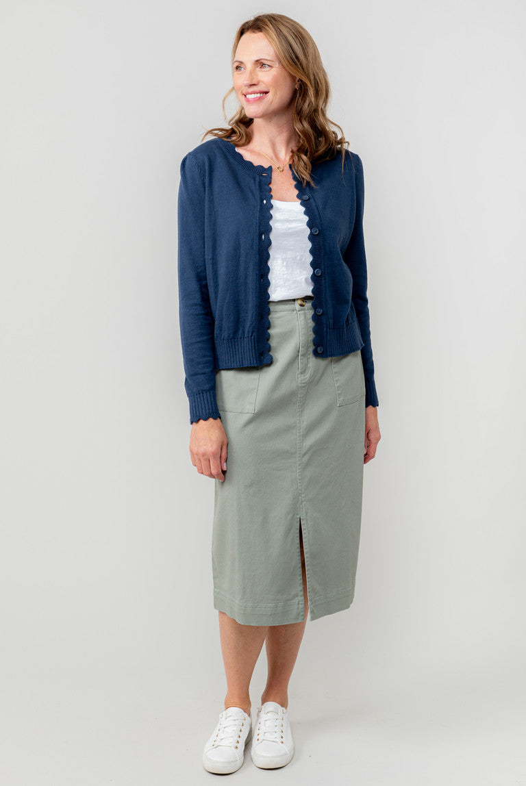 Lily & Me Penrose Skirt Twill Sage