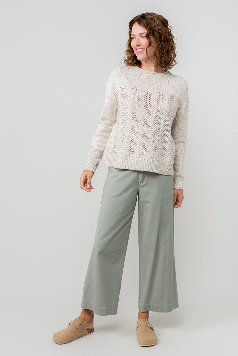 Lily & Me Isla Crop Trouser Twill Sage