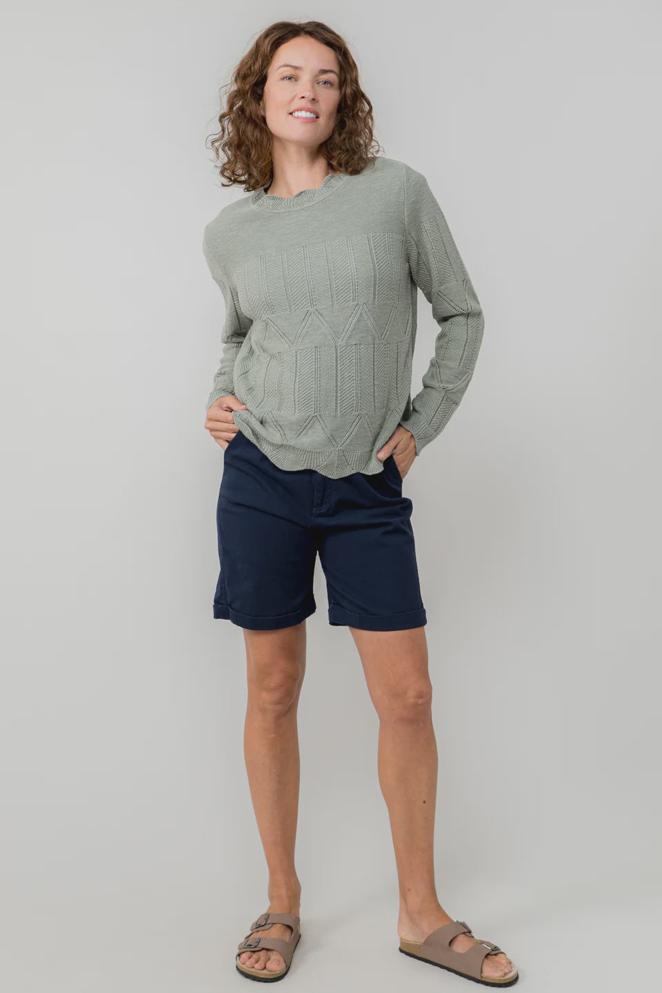 Lily & Me Marine Stretch  Shorts Navy Twill