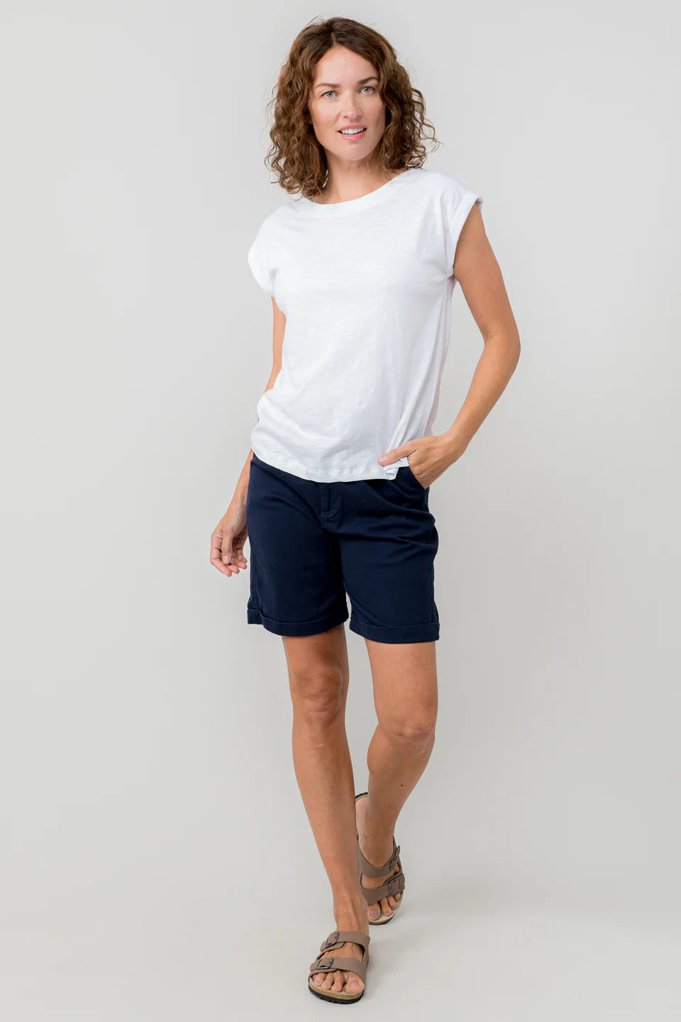 Lily & Me Marine Stretch  Shorts Navy Twill
